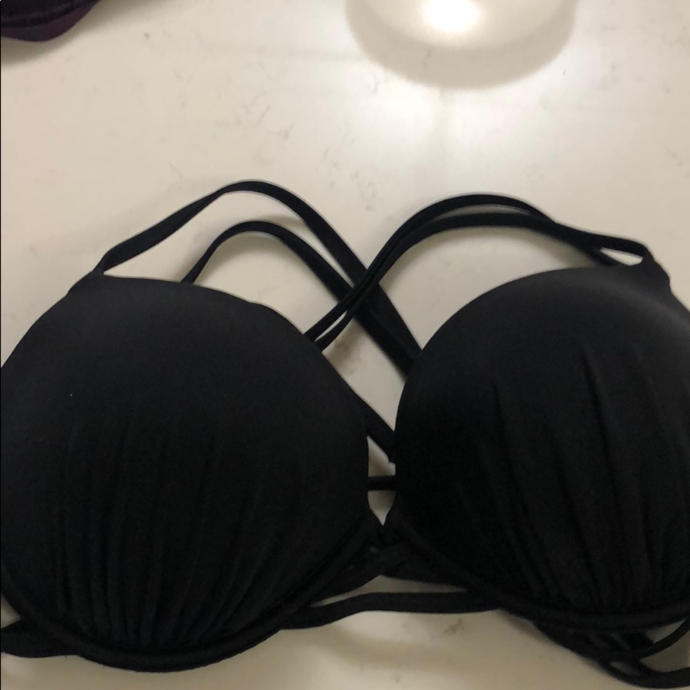 Black strappy bikini top 36D